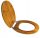 Toilet seats Wirquin Toilet seat Bamboo seat in brown and beige tones