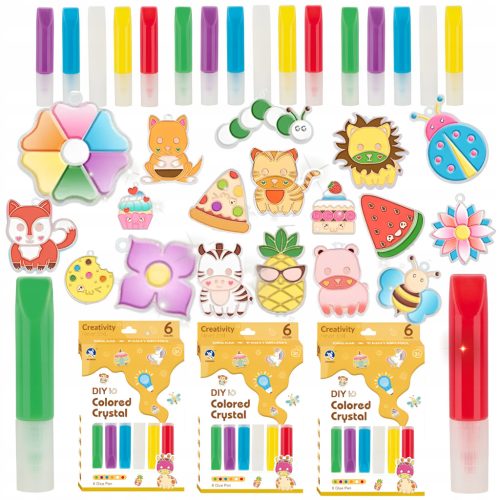  Keychains KIT FOR MAKING KEYCHAINS for children PAINTING stencils 3pcs