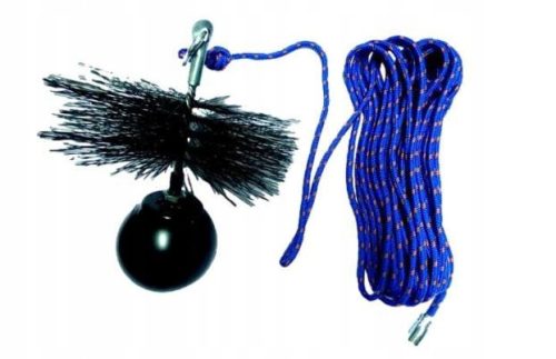 Chimney cleaning set, 200 mm cleaning rod + 2.5 kg ball + 15 m rope