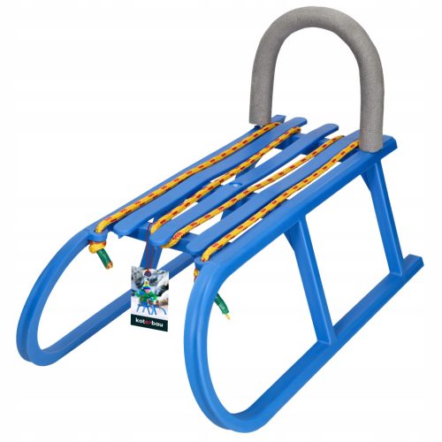  CHILDREN'S PLASTIC SLED FOR SNOW BLUE SLIDE CHILDREN'S BACKREST STRING