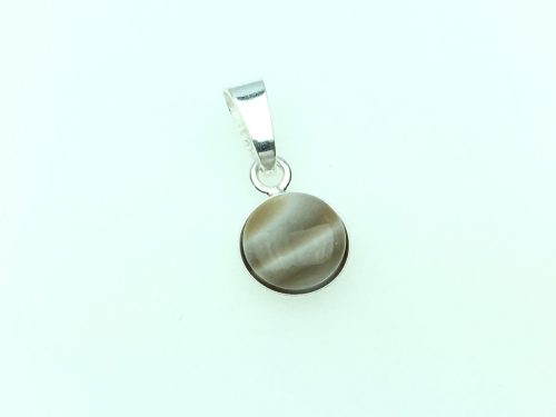  silver small pendant stone striped flint silver pr. 925