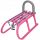  CHILDREN'S PLASTIC SLED FOR SNOW PINK SLIDE FOR CHILDREN BACKREST STRING