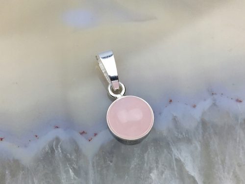  Silver small pendant stone rose quartz silver pr. 925