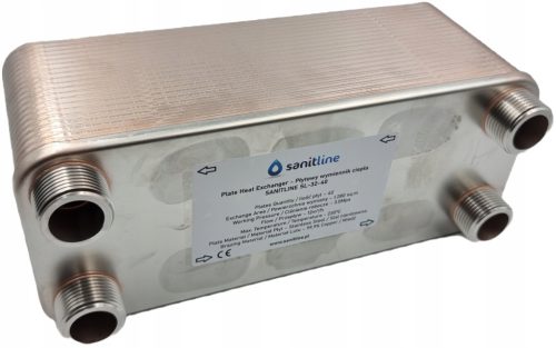  SANITLINE HEAT EXCHANGER 40 PLATES 85kW 4x 1"