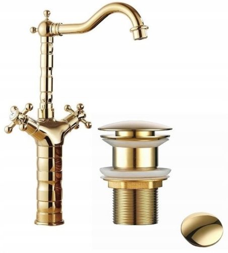 CHDE Retro Gold Freestanding Basin Faucet