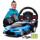  Large 1:16 remote controlled car with steering wheel and gas pedals, lights