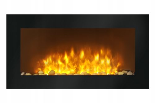 Wall fireplace with heating function electric Ferretti black 1800 W 91 x 48 x 12 cm