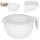 Kitchen Bowls Mixing Bowl with Handle and Lid, Kitchen Bowls Made of Plastic, White, 3.5l