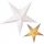  LED paper star, white, 60 cm, battery-operated timer