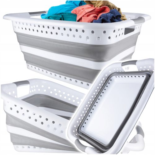 Laundry baskets Gothel rectangular bowl, 45 l, white, shades of grey