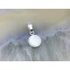  Silver small white cat eye pendant with opalization silver pr. 925