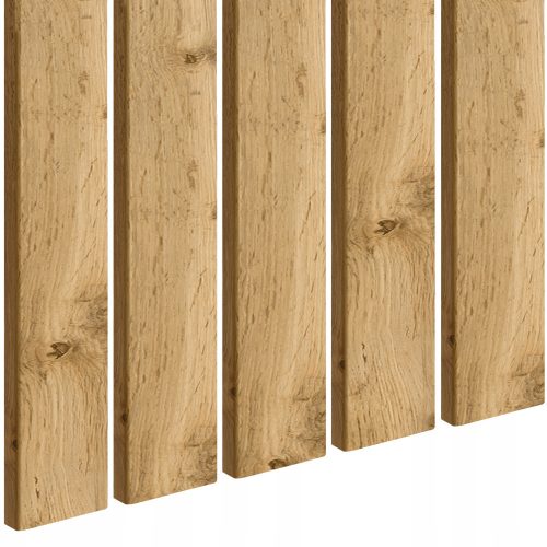 PANNEAUX D'AGNEAU PREMIUM POUR MUR 80x16 mm, COULEUR CHÊNE NATUREL