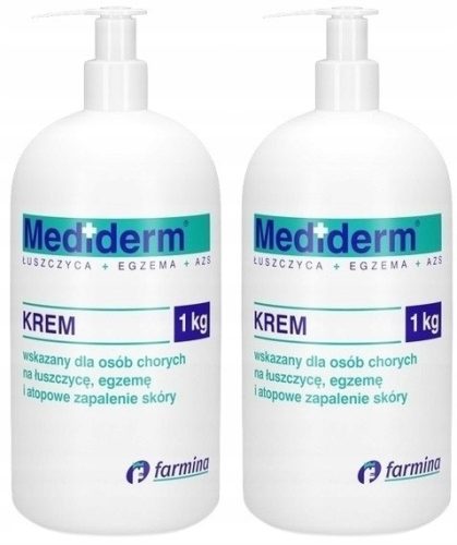 MediDerm Body Cream for Psoriasis, Eczema & Dermatitis, 2x1kg Pack
