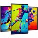 Pictures on the wall Set of 3 pictures for a boy's room, triptych football wall, football