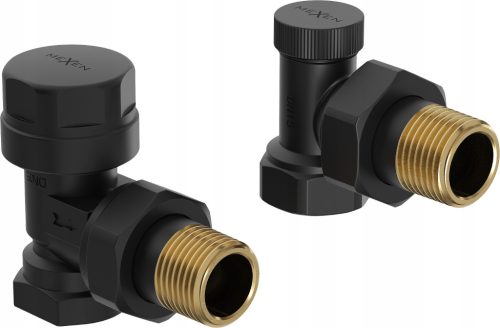  MEXEN SET OF ANGLE VALVE FOR BATHROOM RADIATOR BLACK