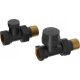  MEXEN SET OF STRAIGHT VALVES FOR BATHROOM RADIATOR BLACK