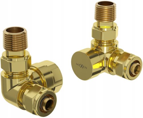  MEXEN AXIAL VALVE KIT FOR RADIATOR GOLD