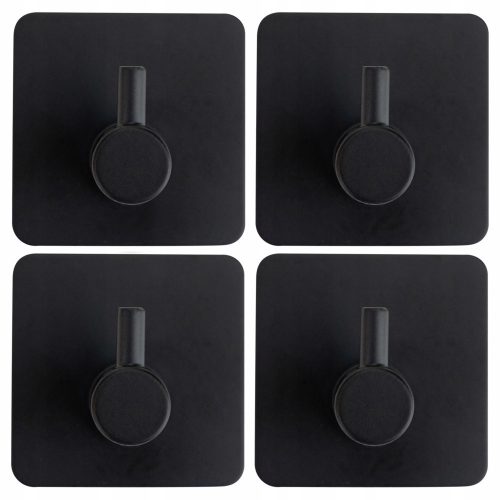 Non-invasive Perfect Style hook 45x45 mm black 4 pcs.