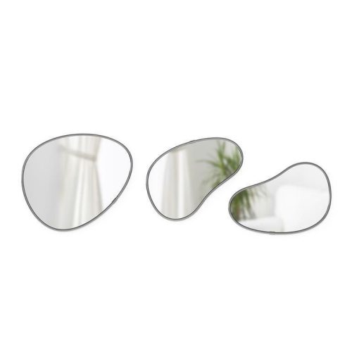  Umbra wall mirror, oval, metal frame, 250 x 310 mm
