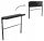 Foldable contemplative cemetery bench for the cemetery, 86 cm, black