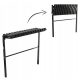 Foldable contemplative cemetery bench for the cemetery, 86 cm, black