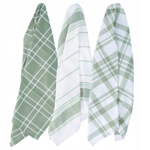 Kitchen Towels, Gloves and Aprons Set Kitchen Towel, Hand Towel, 100% Cotton, Green, Absorbent, 3 Pieces