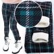  Insulated Thermo Leggings Children's Winter Checkered Leggings with Fleece Lining