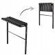 Foldable contemplative cemetery bench for the cemetery, 100 cm, black