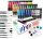  LARGE PAINTING SET ACRYLIC PAINTS 36x20 ml + PALETTE + BRUSHES 15 PCS