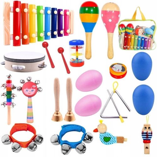  WOODEN INSTRUMENT SET FOR CHILDREN'S MUSICIANS