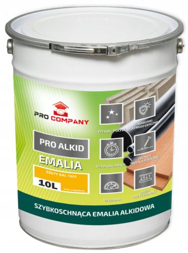 PRO ALKID Vernis alkyde à séchage rapide 10l jaune RAL 1023