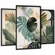Pictures on the wall Set of 3 pictures for the living room and bedroom wall, thick LUX triptych frames