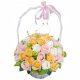 BEAUTIFUL large bouquet basket with soap roses, 50 pieces of soap flowers, GIFT