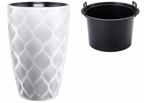 Pots and planters for outdoor and garden Form-Plastic flowerpot 48 cm x 30 x 48 cm diameter 30 cm plastic white