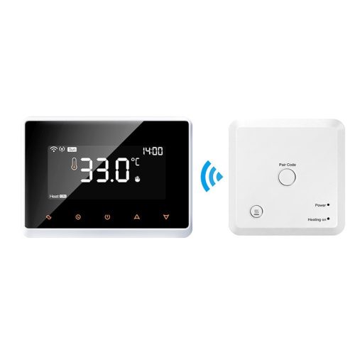 Wireless RF WiFi thermostat for a gas boiler + wireless receiver