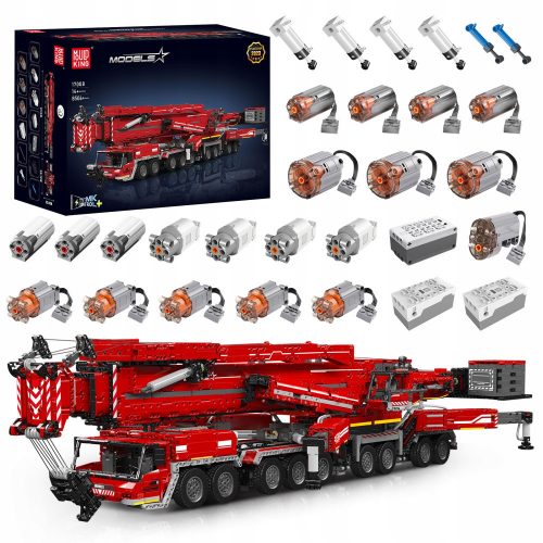  Mould King Technic Liebherr LTM 11200 Red Mobile Crane Kits Construction Toy