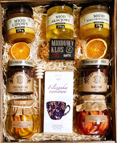  BASKET GIFT SET GIFT HONEY LEMON JAM TEA BAR