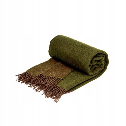 SOFT BLANKET PLUG SLEEVE FOR A Rena Home Wool Blanket 140 cm x 200 cm Brown tones, Green tones