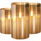  3 LARGE DECORATIVE LED CANDLES