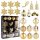  20x CHRISTMAS TREE BALLS, golden Christmas tree ball set