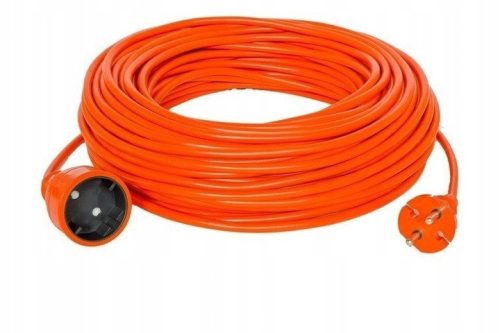 Blow single extension cable 20 m, 1 pc. sockets, orange