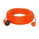 Blow single extension cable 20 m, 1 pc. sockets, orange