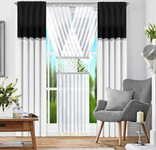 Curtains, Curtains ready Firana wool privacy panel 220 cm x