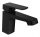 Cubic series stand-up washbasin faucet, black