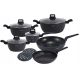  Klausberg Zest pot set. Marble pots + frying pans, aluminum accessories 12 pcs.