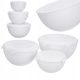 Kitchen Bowls Bowl Set, Plastic Kitchen Bowls with Lid, White, 3 Pieces, 1.5l, 3l, 6l