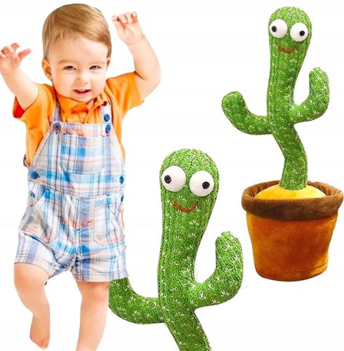  CACTUS SINGS DANCING REPEATS TALKING ON USB LED MERRY FOR CHILDREN + Popit Midex Anti-Stress Apple D38405