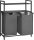 Laundry Baskets and Bins Vasagle Freestanding Laundry Basket, 92 l, Black, Grey and Silver Tones