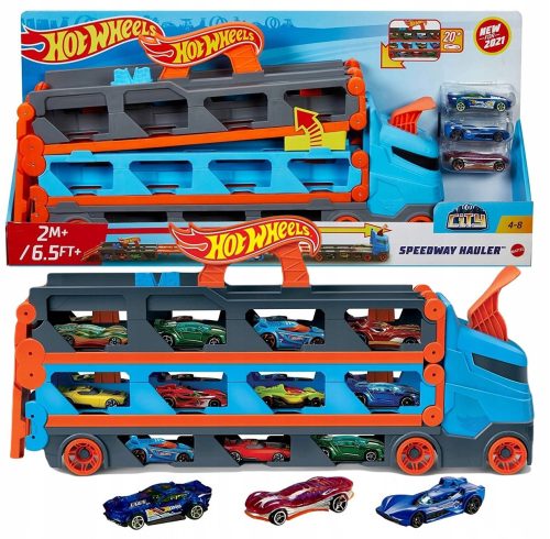  Mattel Hot Wheels City Race Track 2in1 Race Transporter + Outdoor Games with Your Child AA