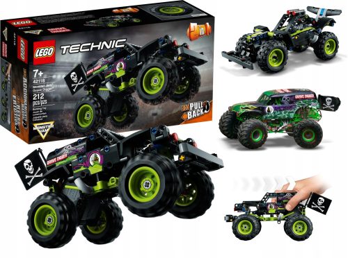  LEGO Technic MONSTER JAM SET LEGO GRAVE DIGGER 2IN1 OFF-ROAD ROVER 4211887